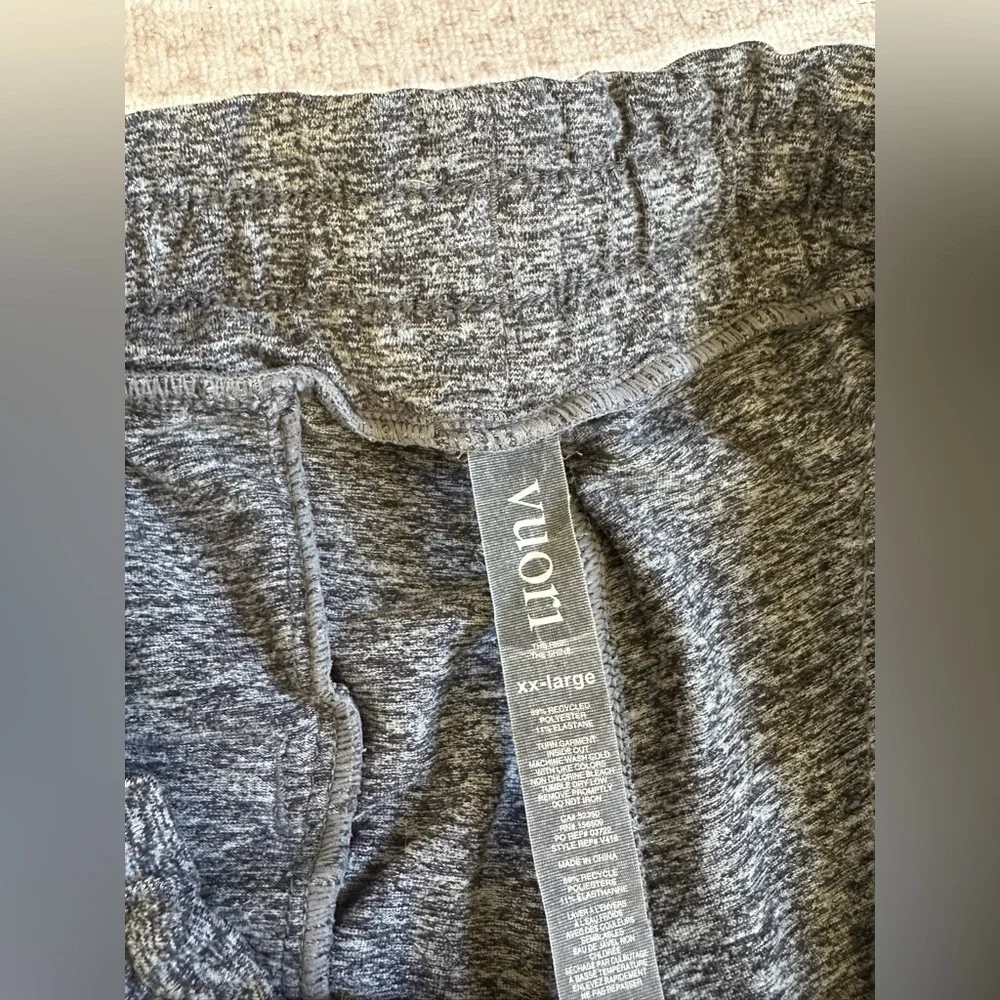 Vuori Ponto Performance Pants Mens XXL Gray Heather Stretch Soft Sport Gym